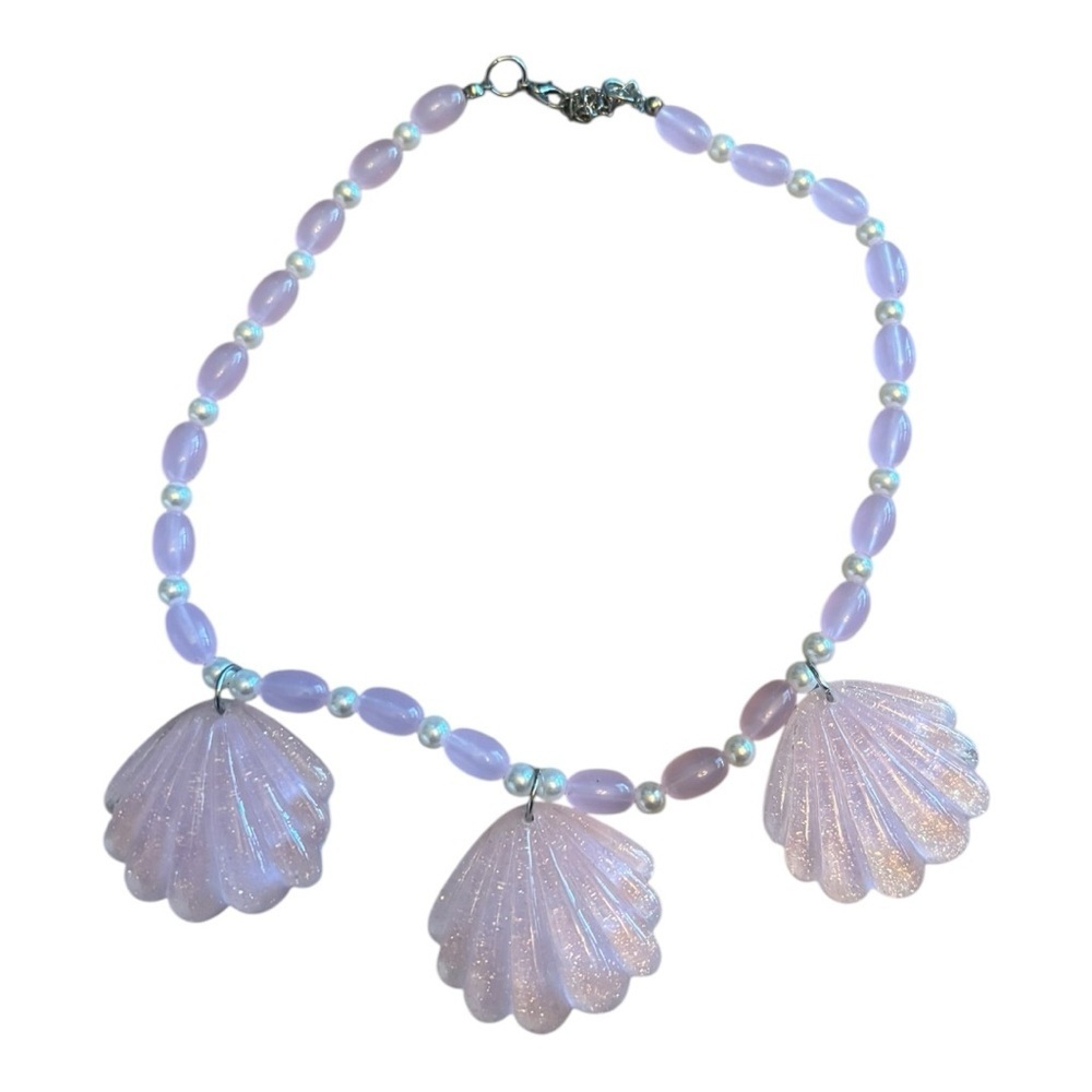 Light Pink Shell Jewelry Set - Picture 2 of 5